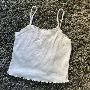 ✨PINK x KNIT RIOT LETTUCE EDGE TANK✨